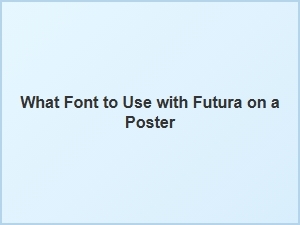 Perfect Pairings for Futura on a Poster